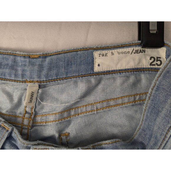 Rag & Bone Jeans Womens 25 Light Wash Skinny Raw Hem - Picture 2 of 10